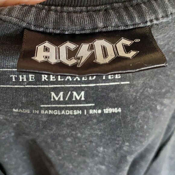 AC DC Dark Gray Distressed Blow Up Your Video Graphic Shirt - Picture 8 of 8